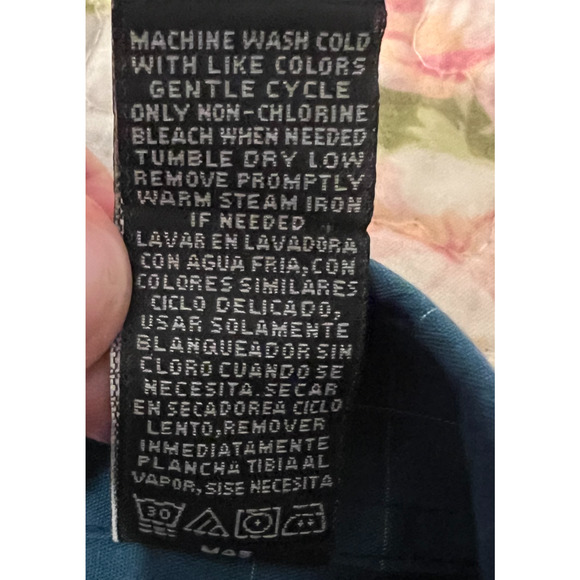 Dockers Mens Long Sleeve Button Down Shirt Size L Blue Chest Pocket Collar Casua - Picture 9 of 10